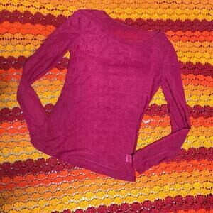 Women's Pink and Burgundy Shirt